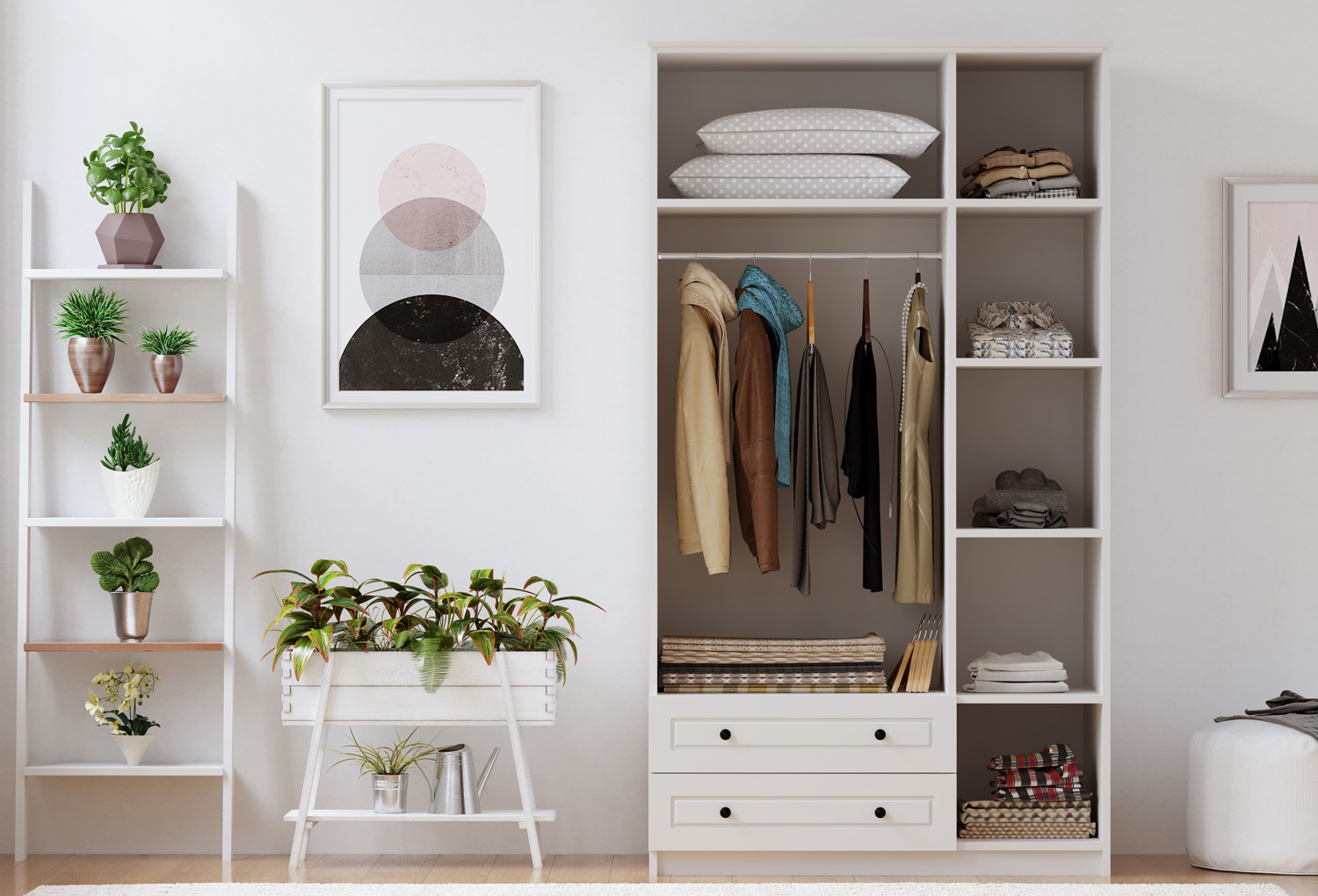 Beyza Country 3 Door, 2 Drawer Wardrobe