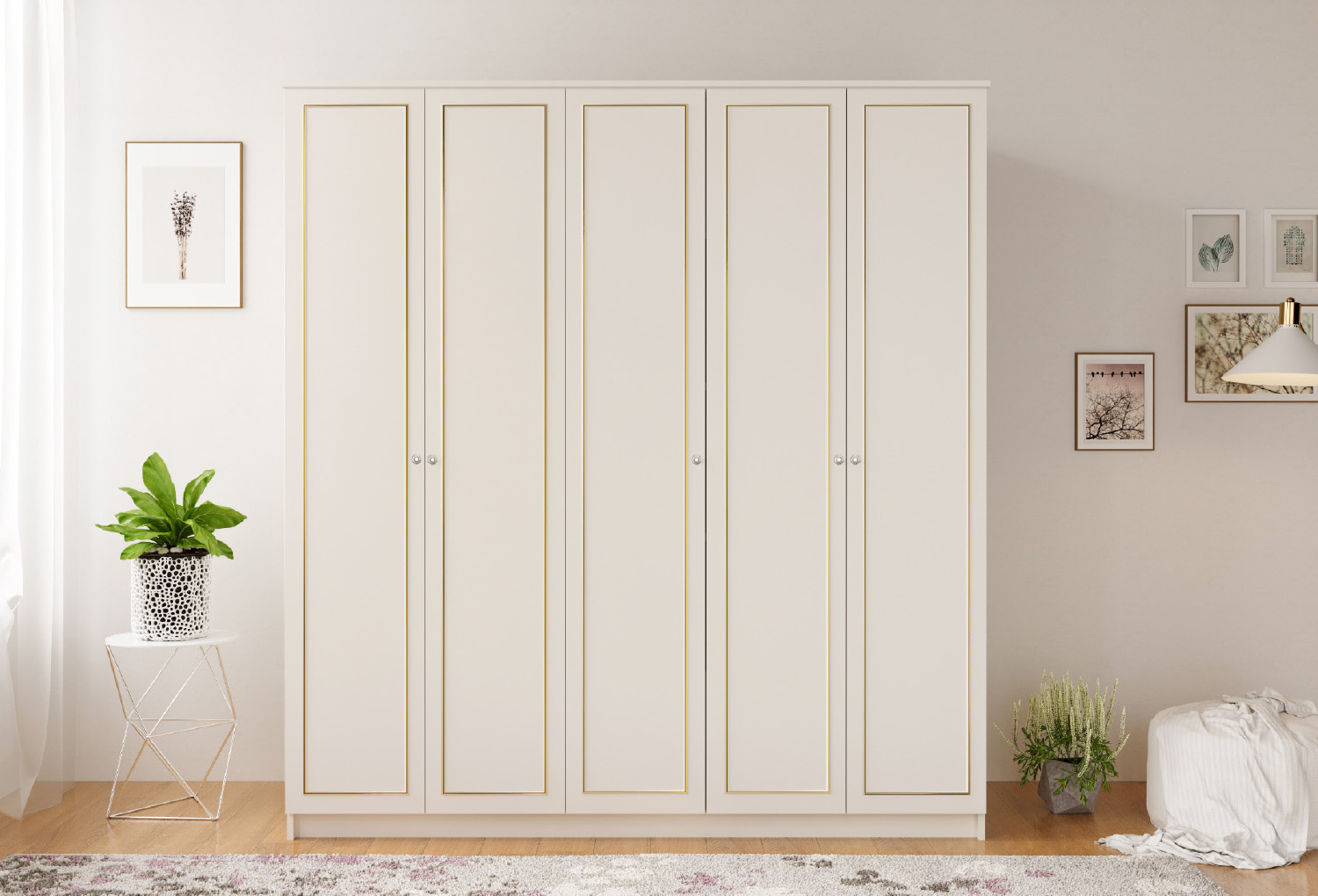 Gold Country 5 Door Wardrobe