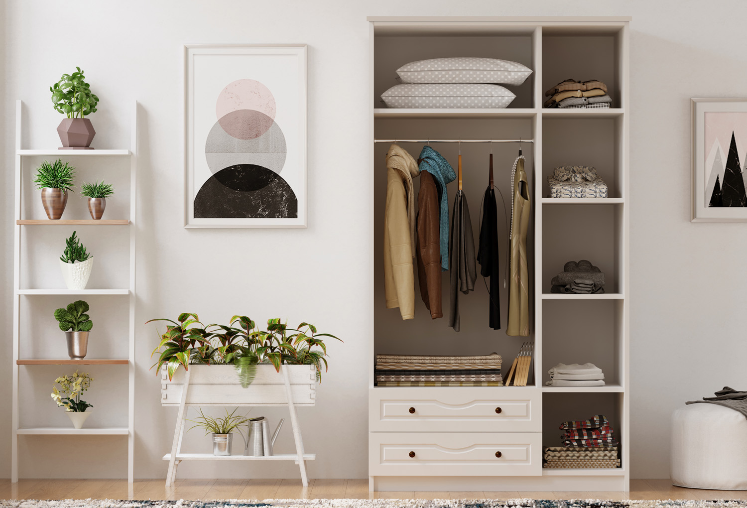 Irmak Country 3 Door, 2 Drawer Mega Wardrobe