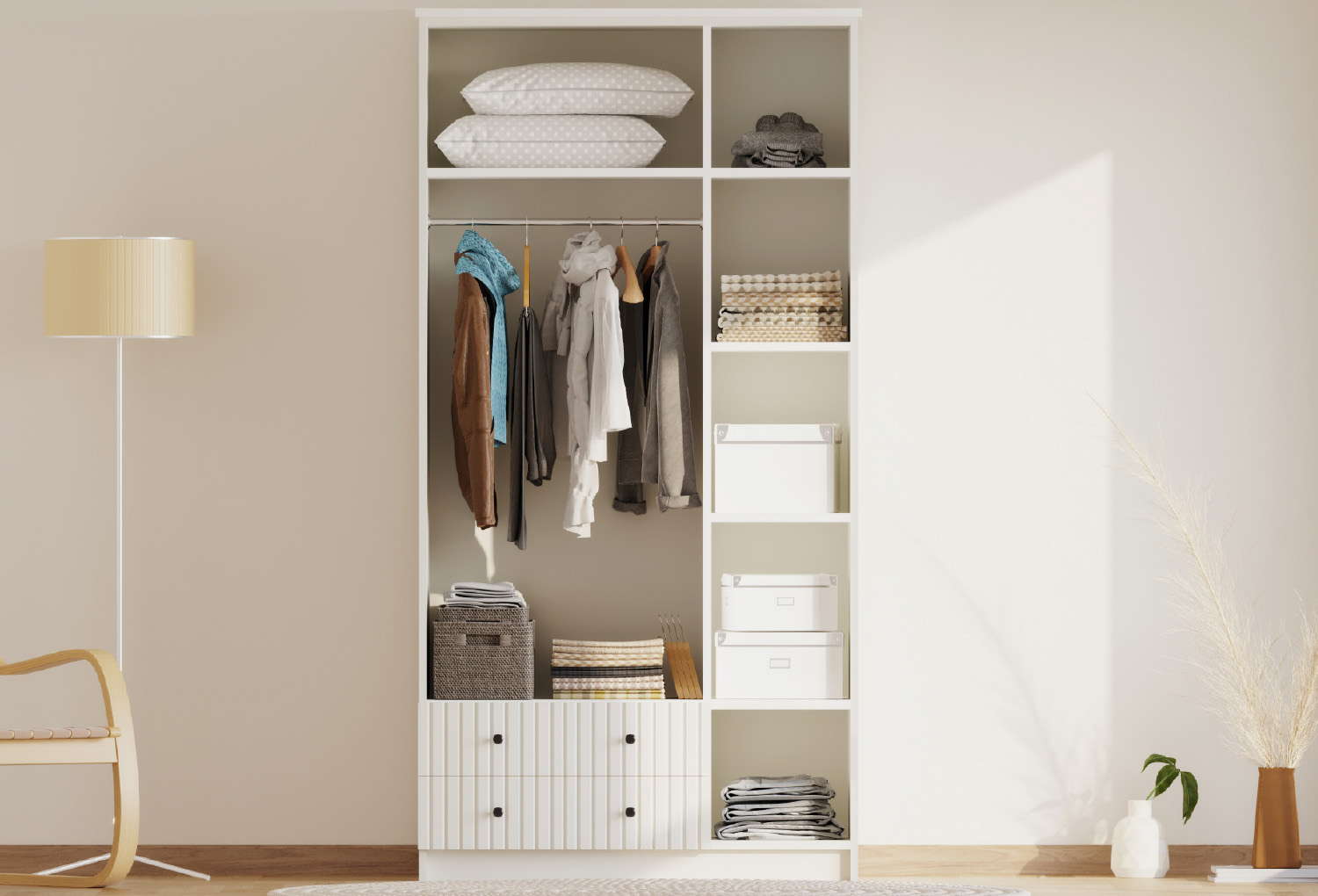 İrem Country 3 Door, 2 Drawer Wardrobe