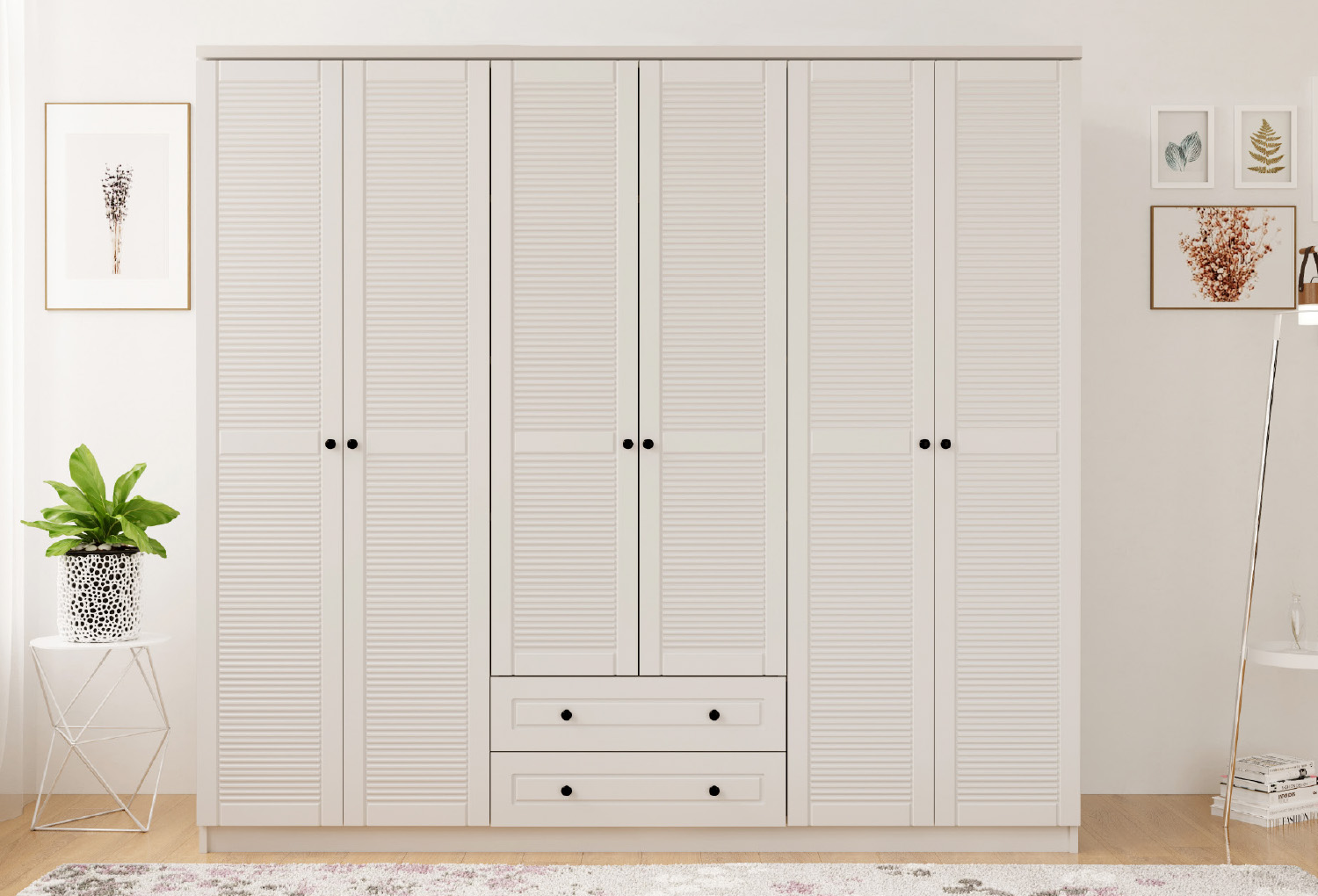 Diva  Country 6 Door, 2 Drawer Wardrobe