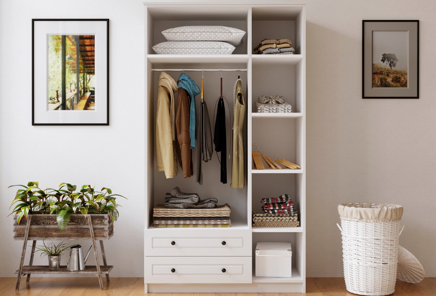 İzel Country 3 Door, 2 Drawer Wardrobe