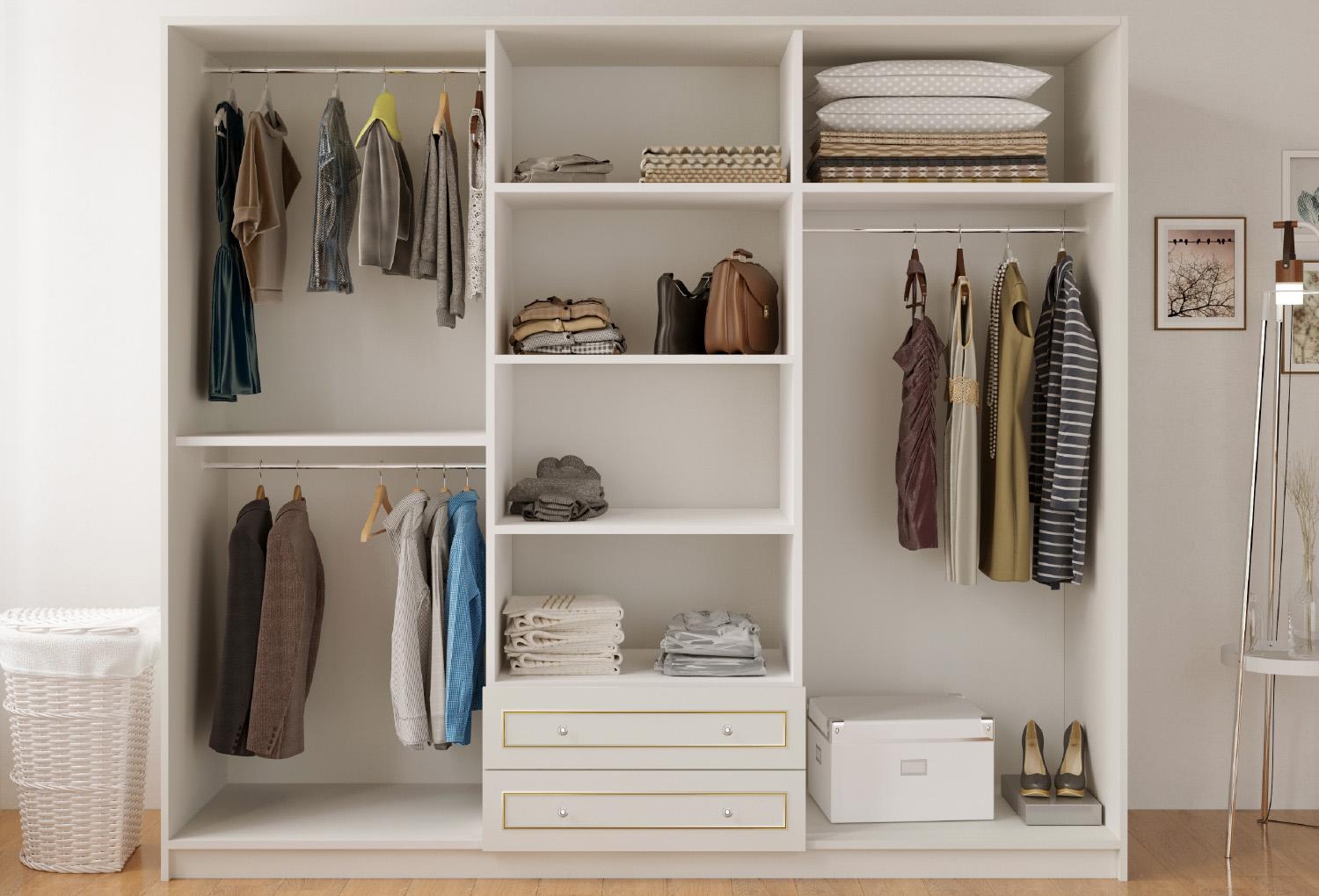 Gold Country 6 Door, 2 Drawer Wardrobe