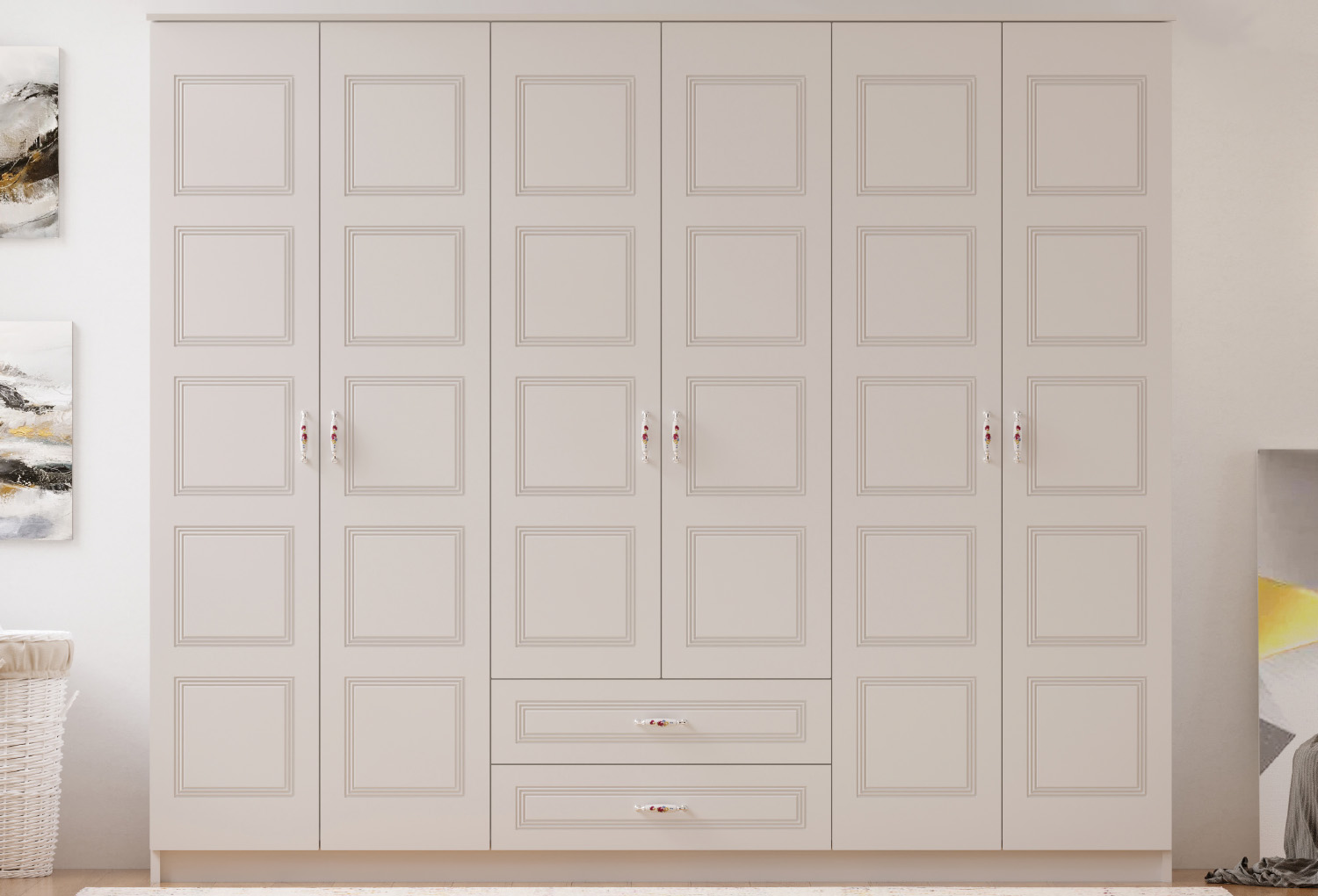 Asil Country 6 Door, 2 Drawer Wardrobe