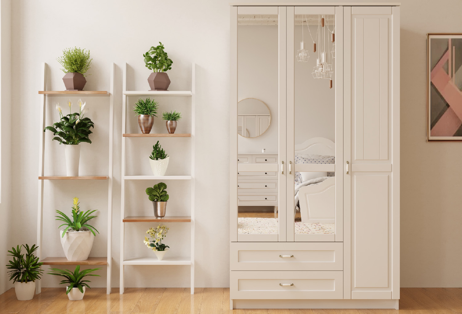 Kardelen Country 3 Door, 2 Drawer Wardrobe