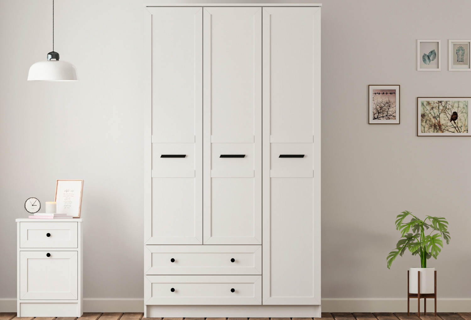 Rumy-S1 Country 3 Door, 2 Drawer Wardrobe