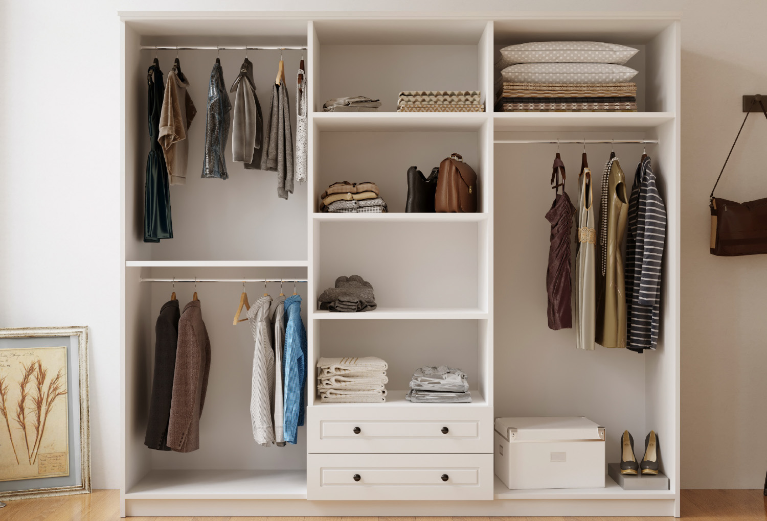 İzel Country 6 Door, 2 Drawer Wardrobe