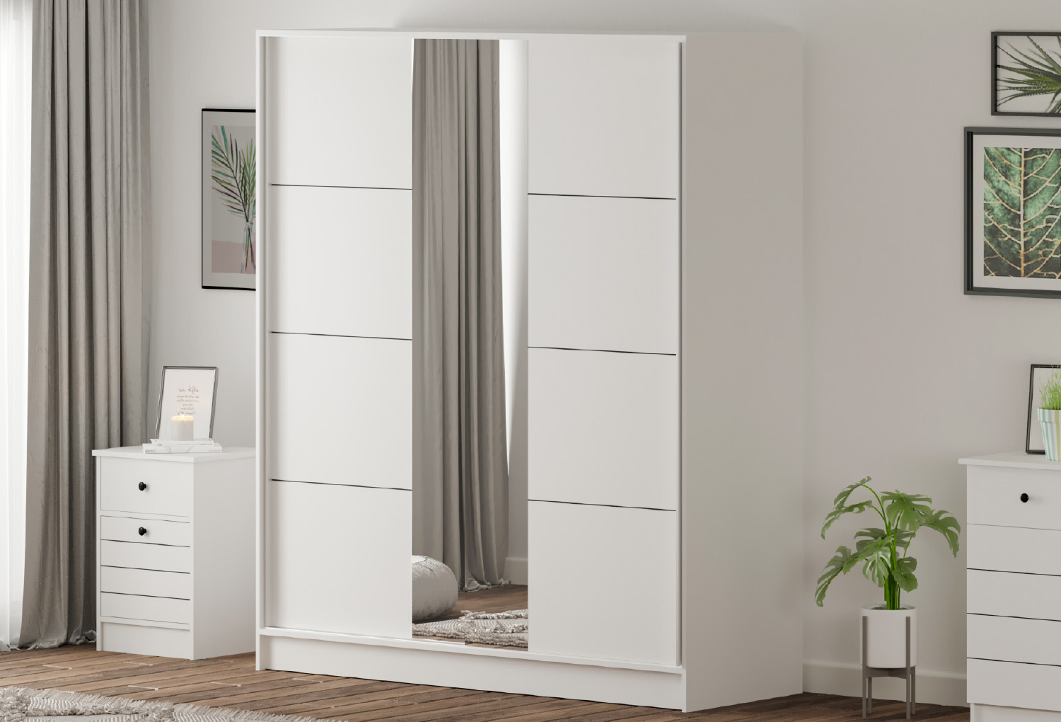 Masal Sliding Mirrored Wardrobe