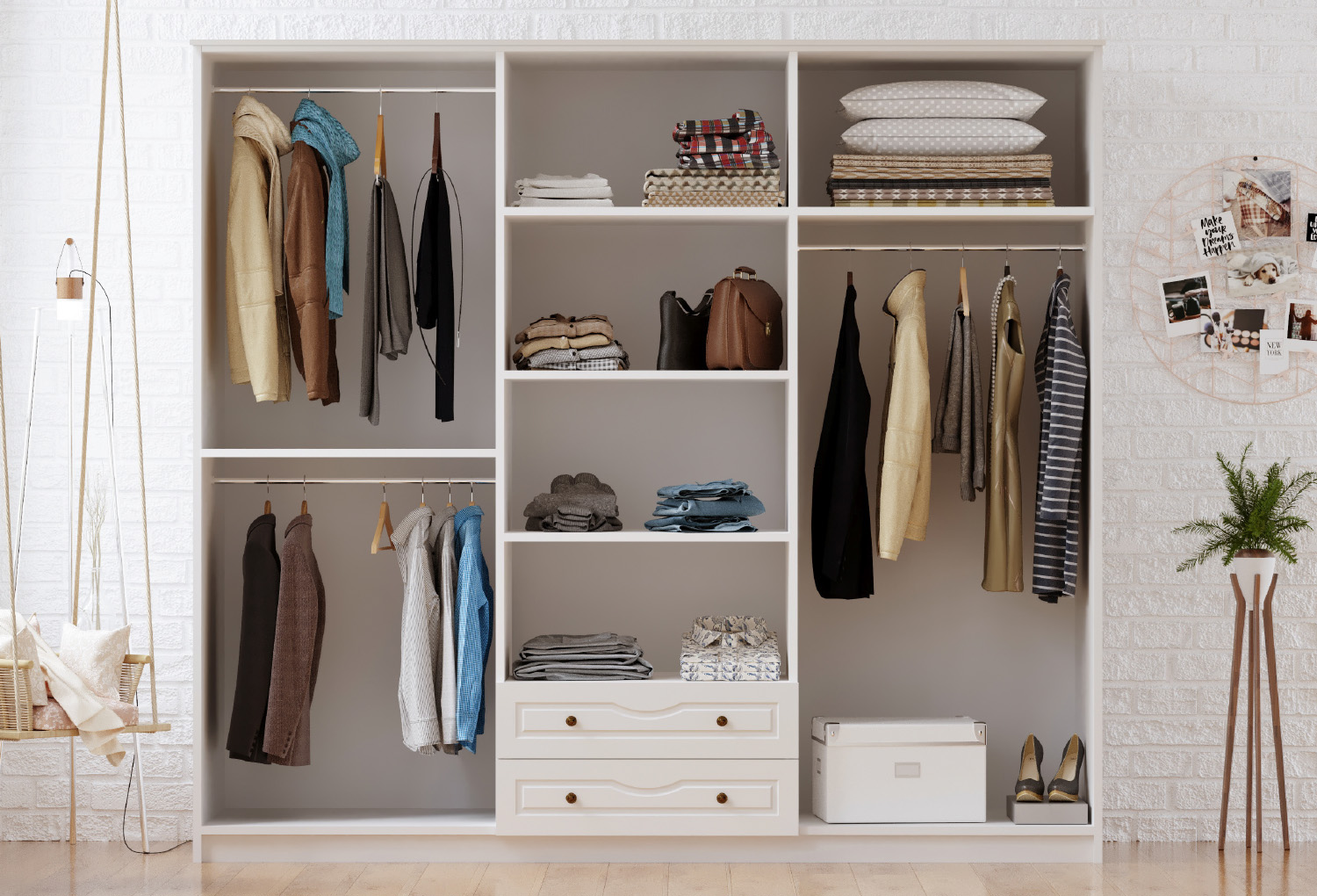 Irmak Country 6 Door, 2 Drawer Mega Wardrobe