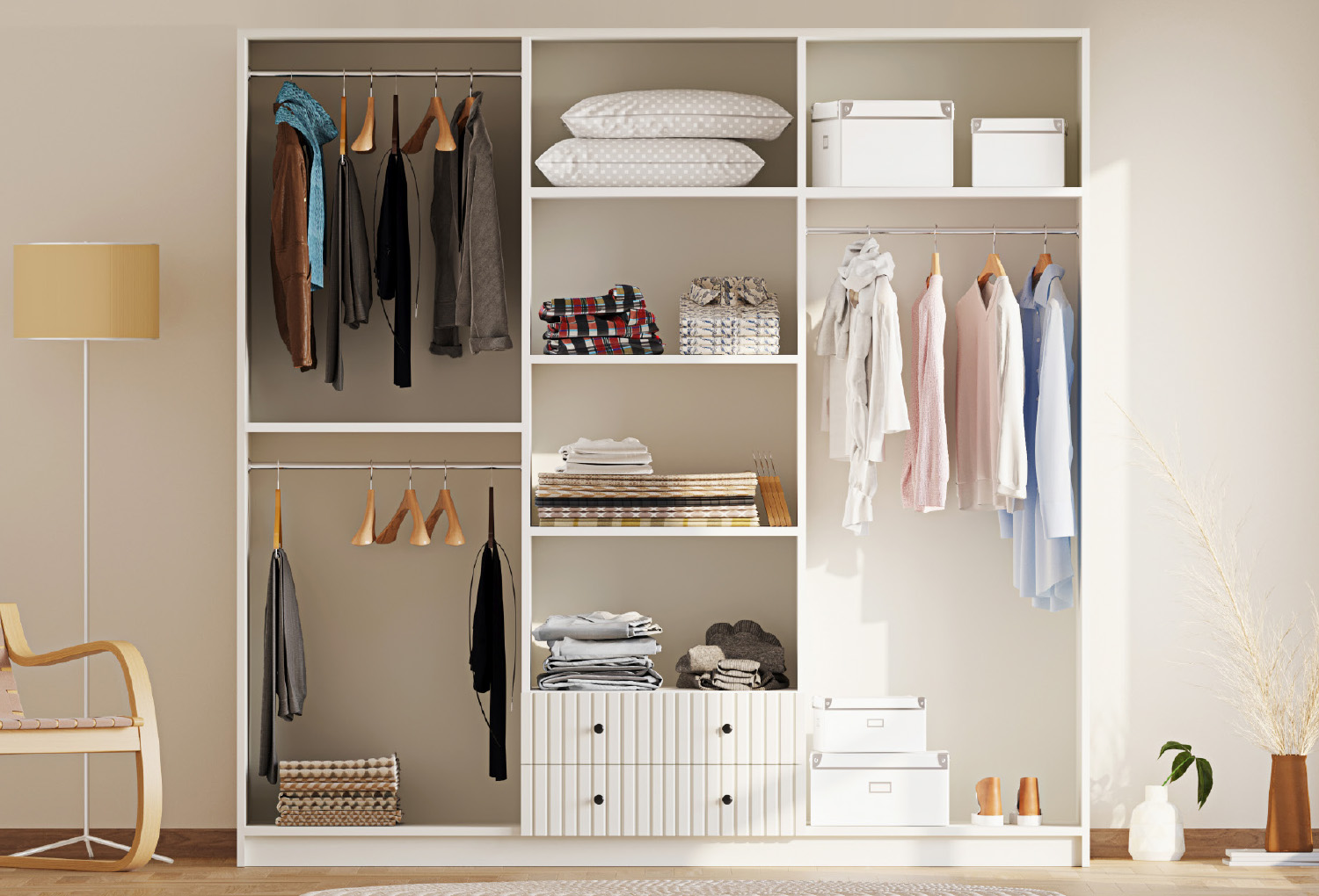 İrem  Country 6 Door, 2 Drawer Wardrobe